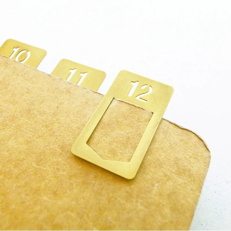 Stationery And Office Supply Stores - Marcapáginas de cobre Vintage, Mini Reto,
