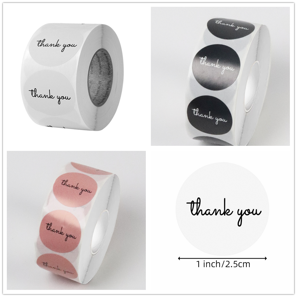 Sticker Label Roll - Rollo de 500 pegatinas de agradecimiento,