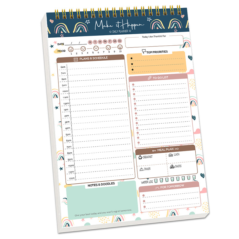 Office Stationery Supply List - Agenda Espiral A5, Cuaderno de Horarios,