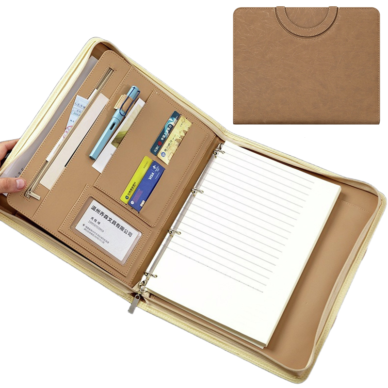 Binder Clip Assorted - Carpeta Portafolio Multifuncional A4 de Cuero