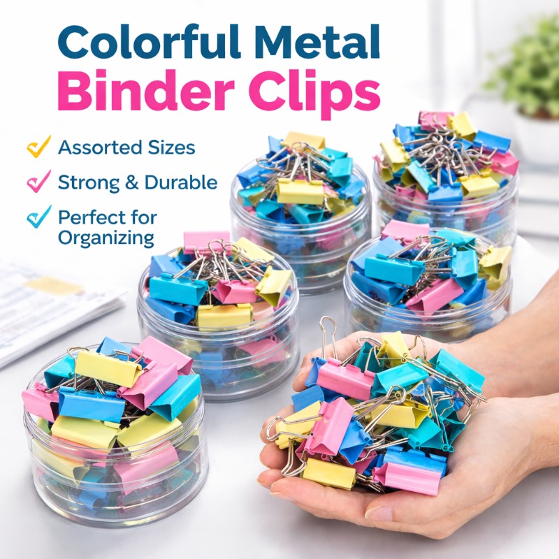Clips Metálicos de Colores, Cl - Binder Clip Assorted reseña y precio