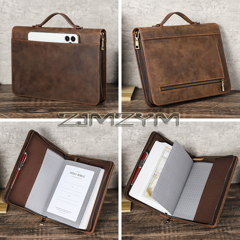 Funda de cuero retro para cuad - Stationery Supply Business reseña y precio