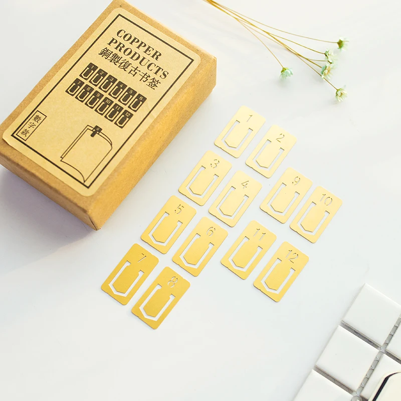 Marcapáginas de cobre Vintage, - Stationery And Office Supply Stores reseña y precio
