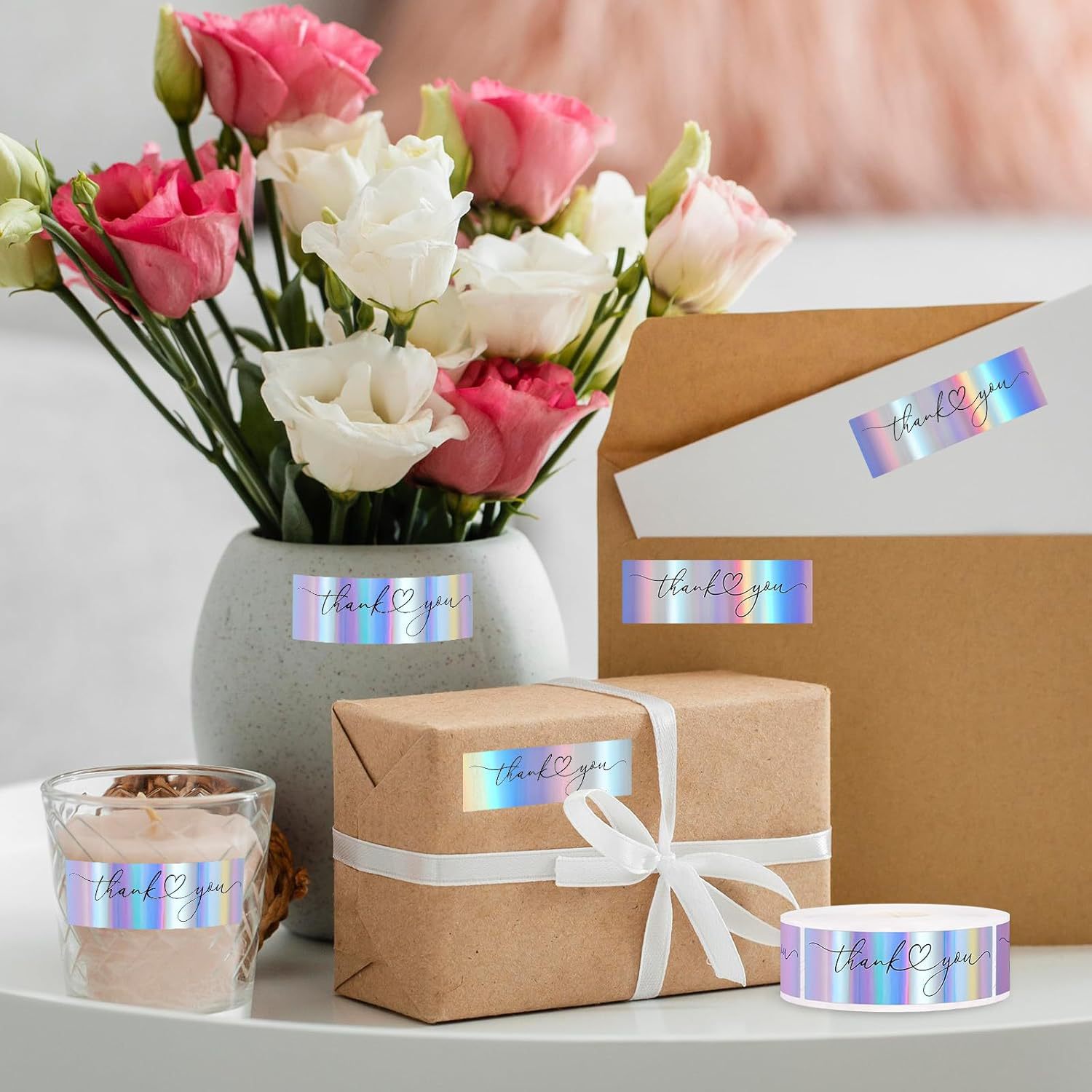 JCAC 120pcs/rollo Etiquetas Ad - Sticker Label Roll reseña y precio