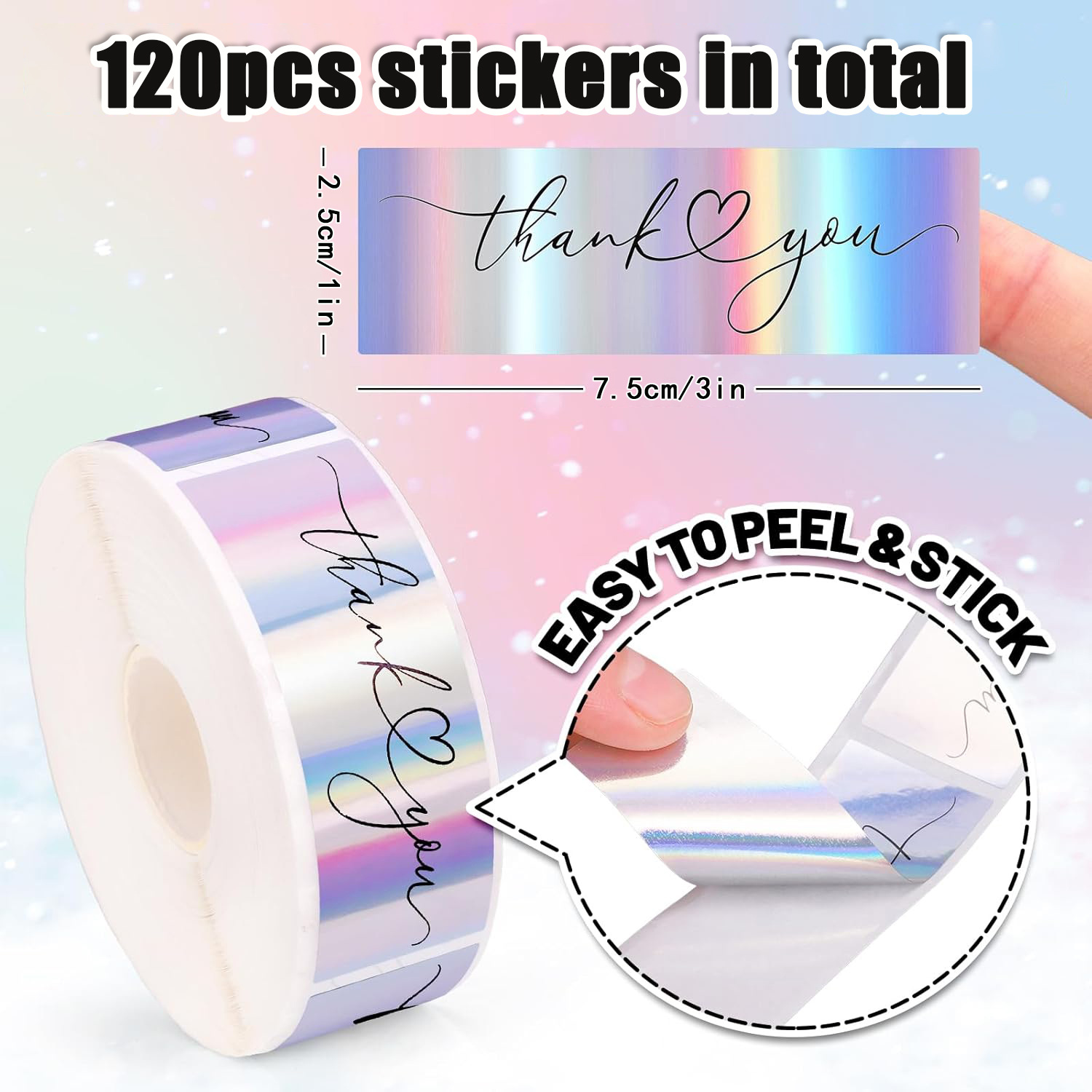 JCAC 120pcs/rollo Etiquetas Ad - Sticker Label Roll reseña y precio