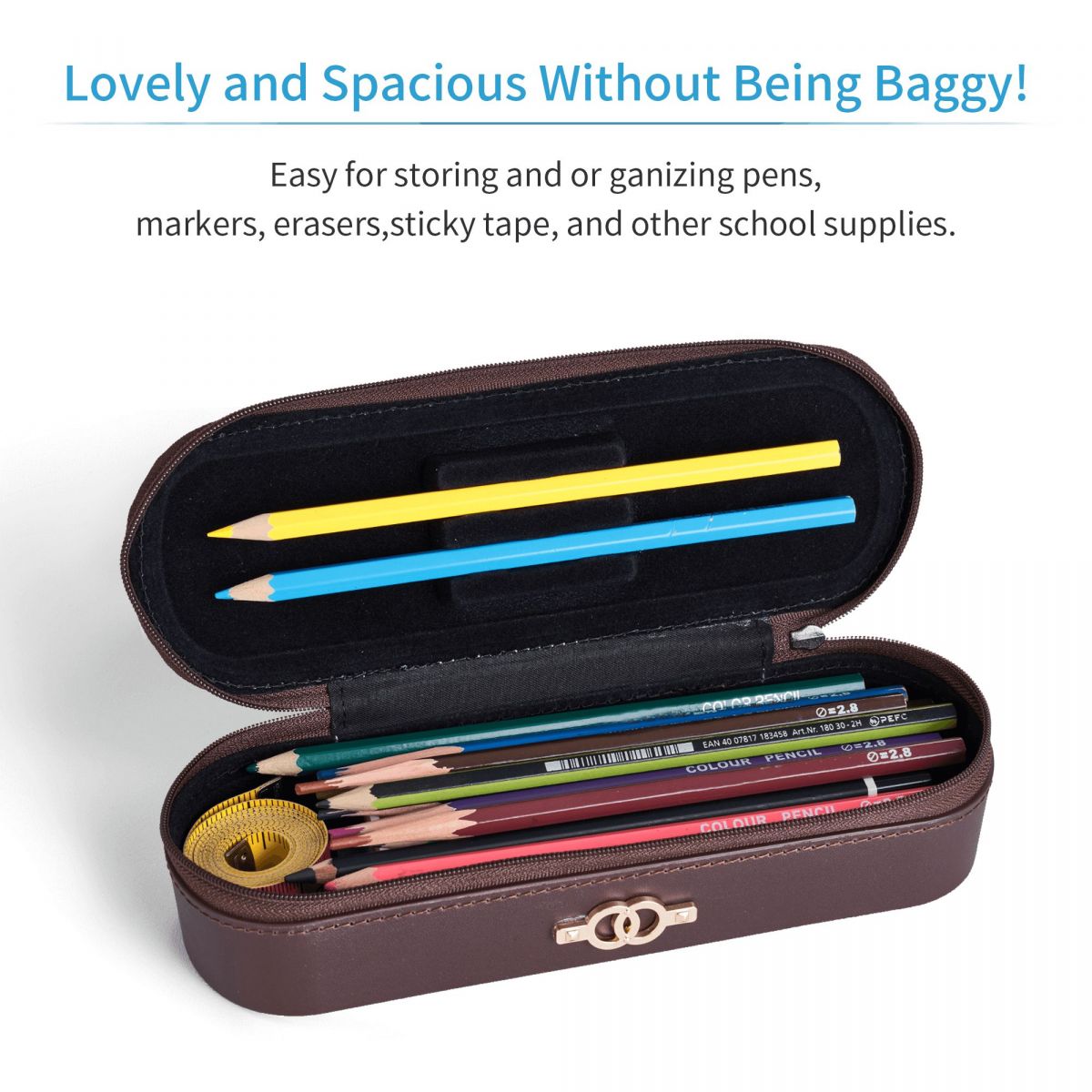 Estuche de Lápices de Cuero de - Stationery And Office Supply Stores reseña y precio