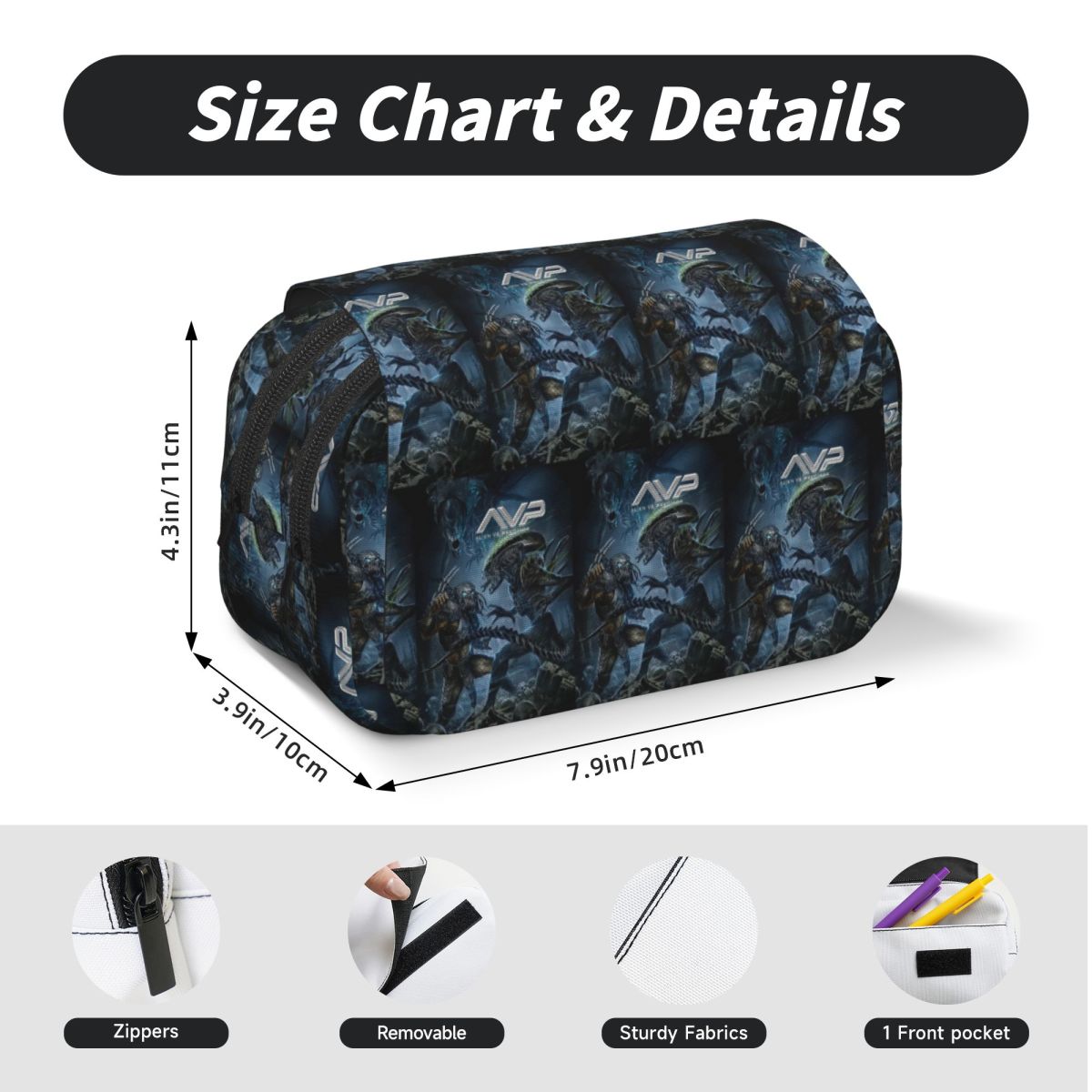 Estuche para lápices Alien Vs  - Office Supply Vs Stationery reseña y precio