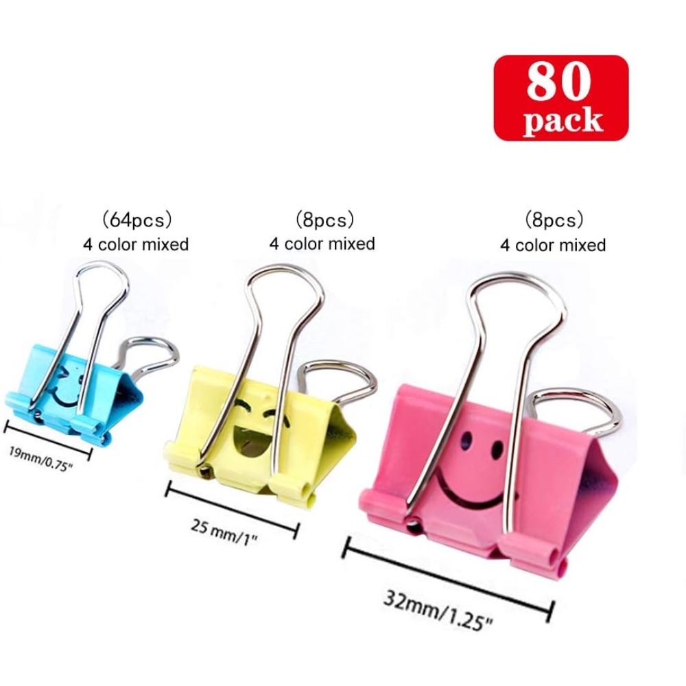 80 Clips Surtidos para Papel,  - Binder Clip Assorted reseña y precio